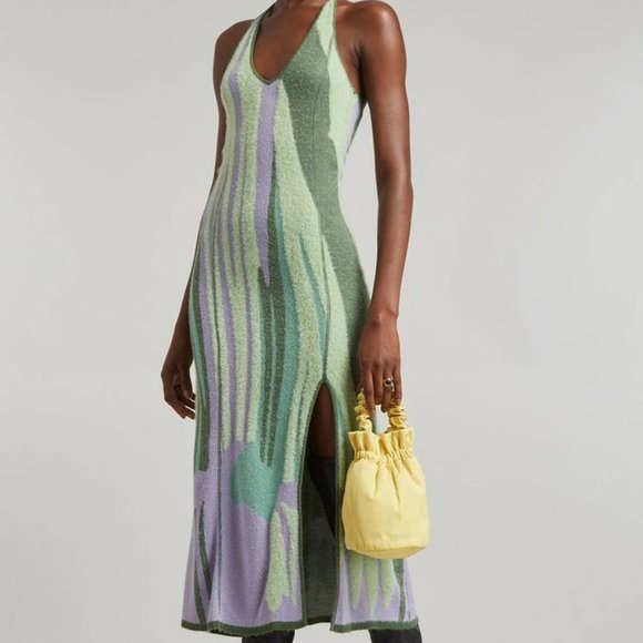 House of Sunny Dresses & Skirts - Hockney Lakeside High Split Halter Midi Dress by House of Sunny